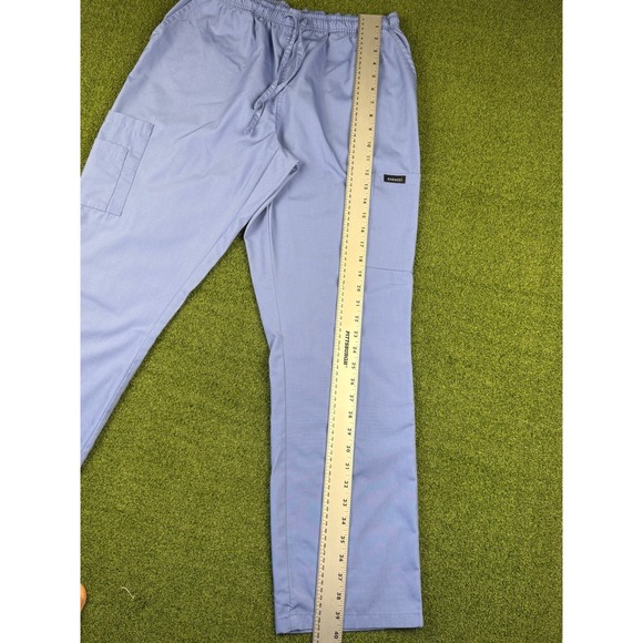 Dagacci Medical Scrub Pants Womens Medium Blue Gray Drawstring Cargo Pockets - Picture 6 of 9